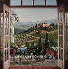 Barbara Felisky Balcony View Of The Villa painting